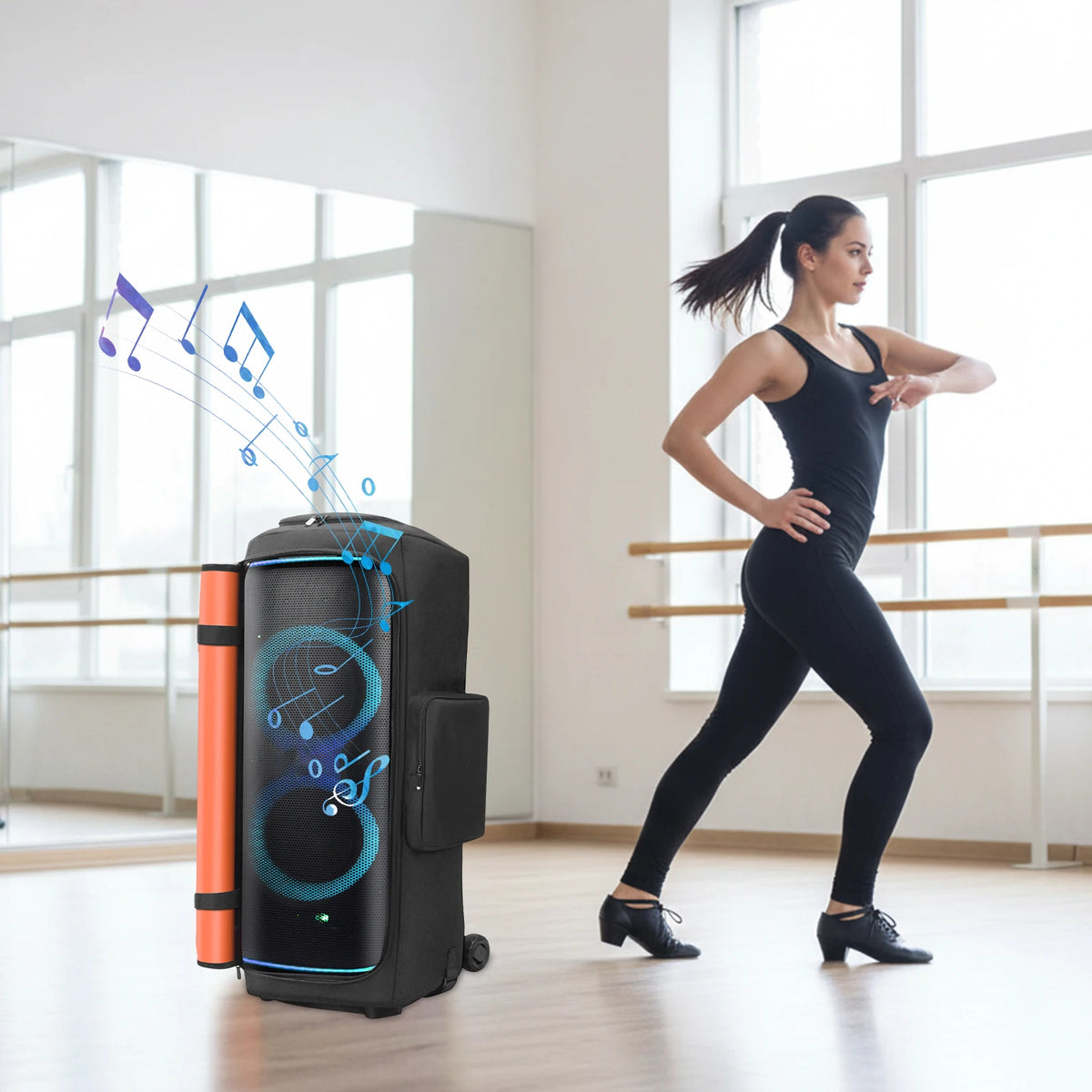 Para JBL Partybox 720 funda antipolvo para altavoz portátil con bolsillo para micrófono bolsa de almacenamiento para altavoz de doble cara resistente al desgaste para viajes al aire libre