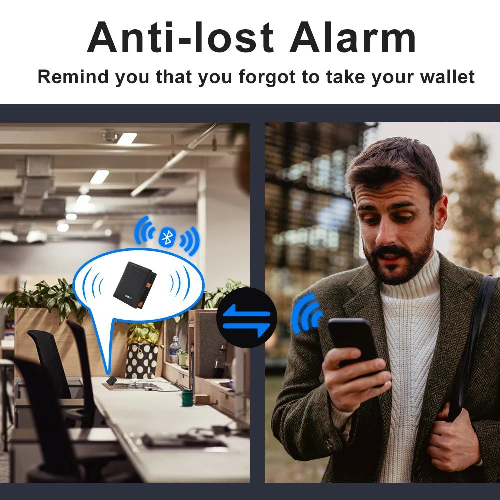 Cartera rastreador tarjeta tarjeta Android etiqueta de aire rastreador cartera rastreador Gps para hombres regalo del Día del Padre con caja de regalo regalo del Día de la Madre 2025