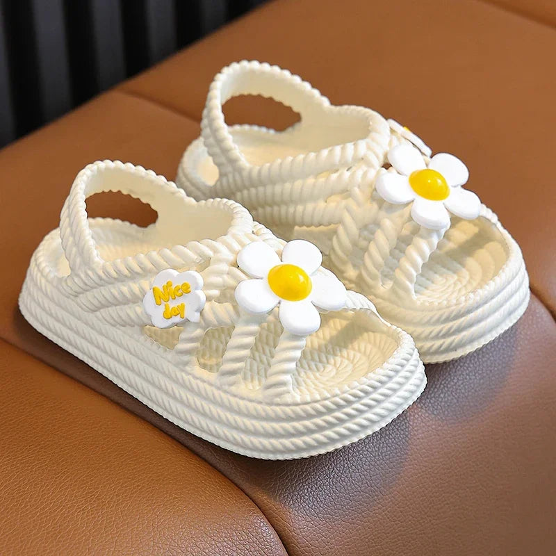 Nuevas Pantuflas Infantiles de Verano para Niñas y Niños, Antideslizantes para Baño y Playa, Sandalias de Suela Blanda para Bebés