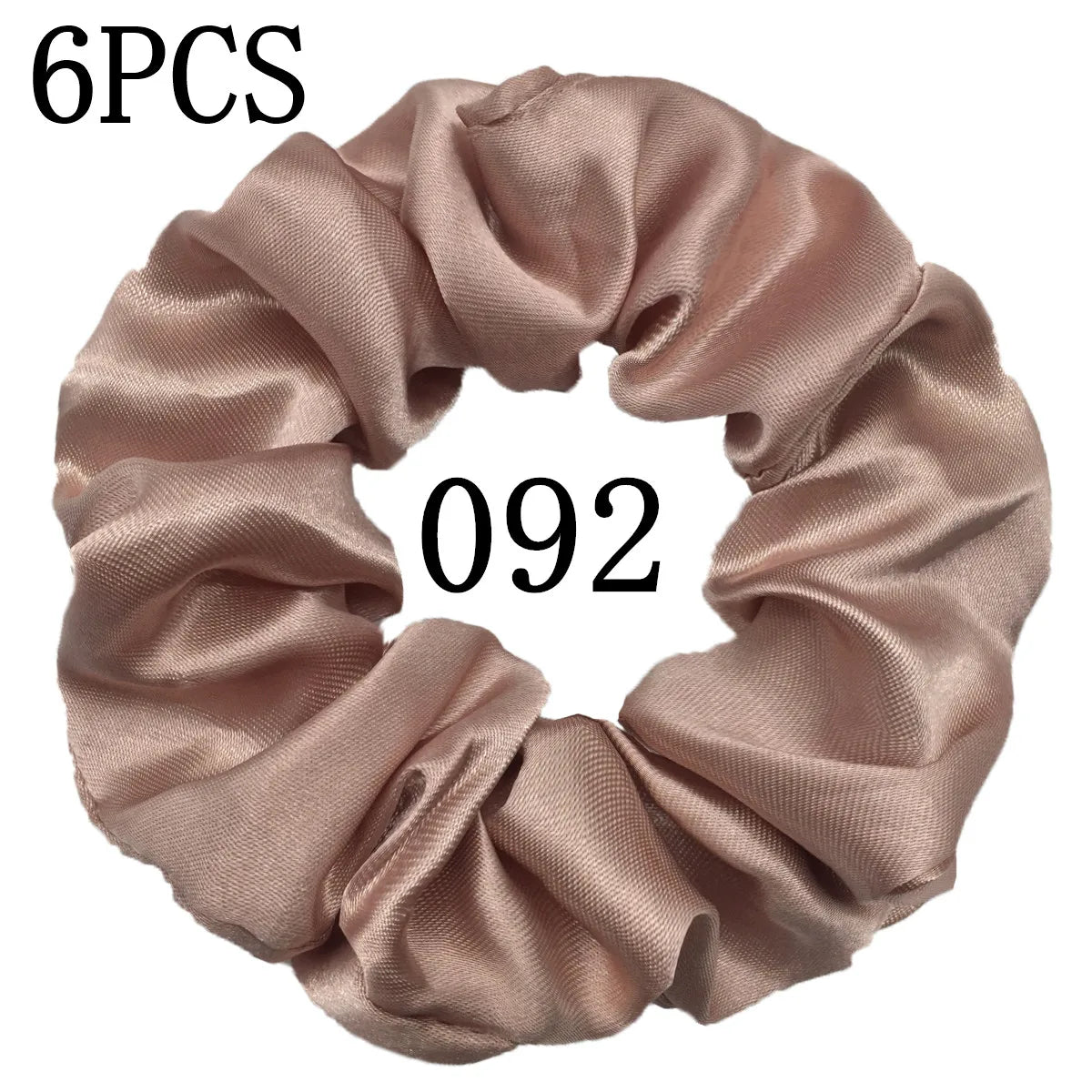 6 unids/lote, bandas para el pelo, lazos, cuerdas, soporte para cola de caballo para mujeres o niñas, accesorios, tocados de satén, Color sólido 100