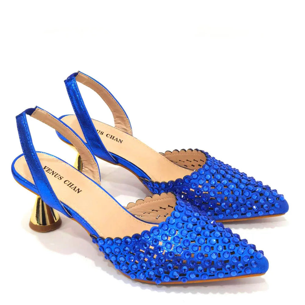 Sandalias con fondo de Muffin decoradas con cuentas para mujer, zapatos y bolso cómodos y versátiles, elegantes, a la moda, verano, 2023