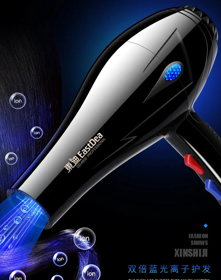 Secador de pelo potente de 1800W, secador de pelo con ajuste en frío y caliente, calentamiento rápido, recolección de aire, con 5 regalos