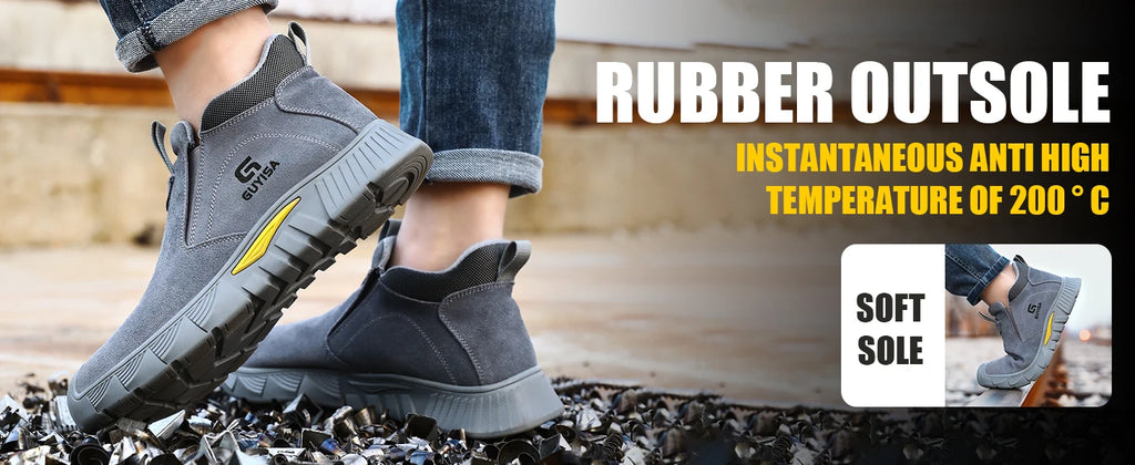 Zapatos de seguridad con punta de acero para hombres y mujeres, zapatos de trabajo antideslizantes, zapatillas de deporte, zapatos de trabajo protectores para exteriores, botas de seguridad para exteriores para hombres