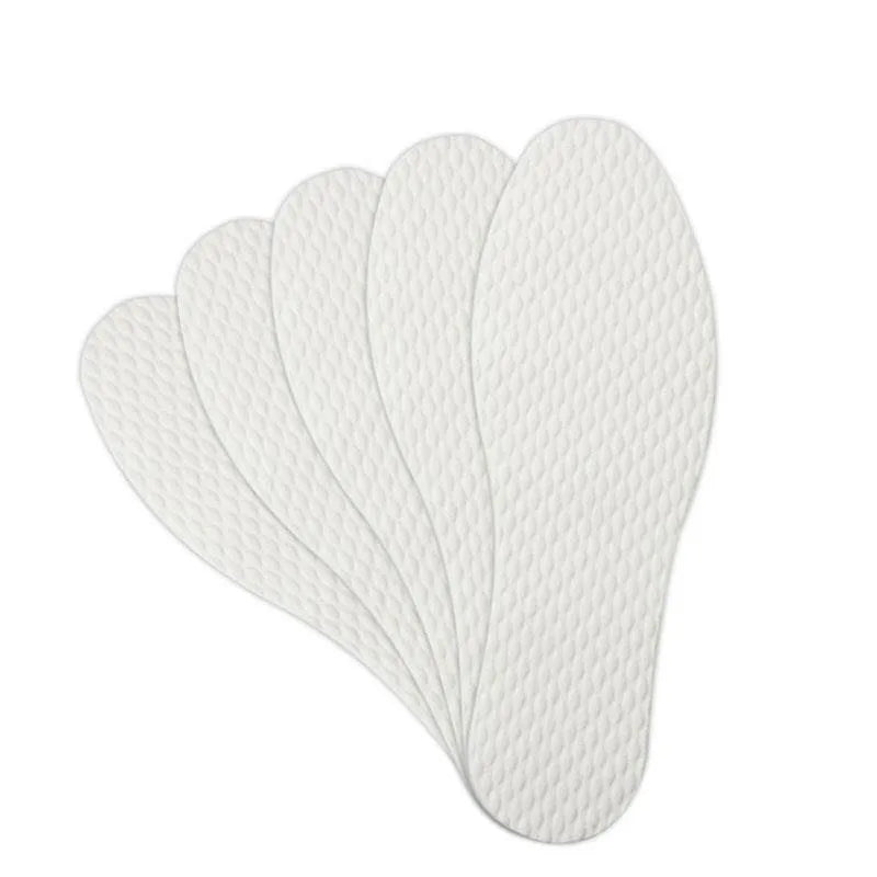 Nuevo 1/5/10 par/juegos plantillas desechables plantillas de pulpa de madera natural hombres y mujeres fino transpirable sudor suave cómodo almohadilla de zapato