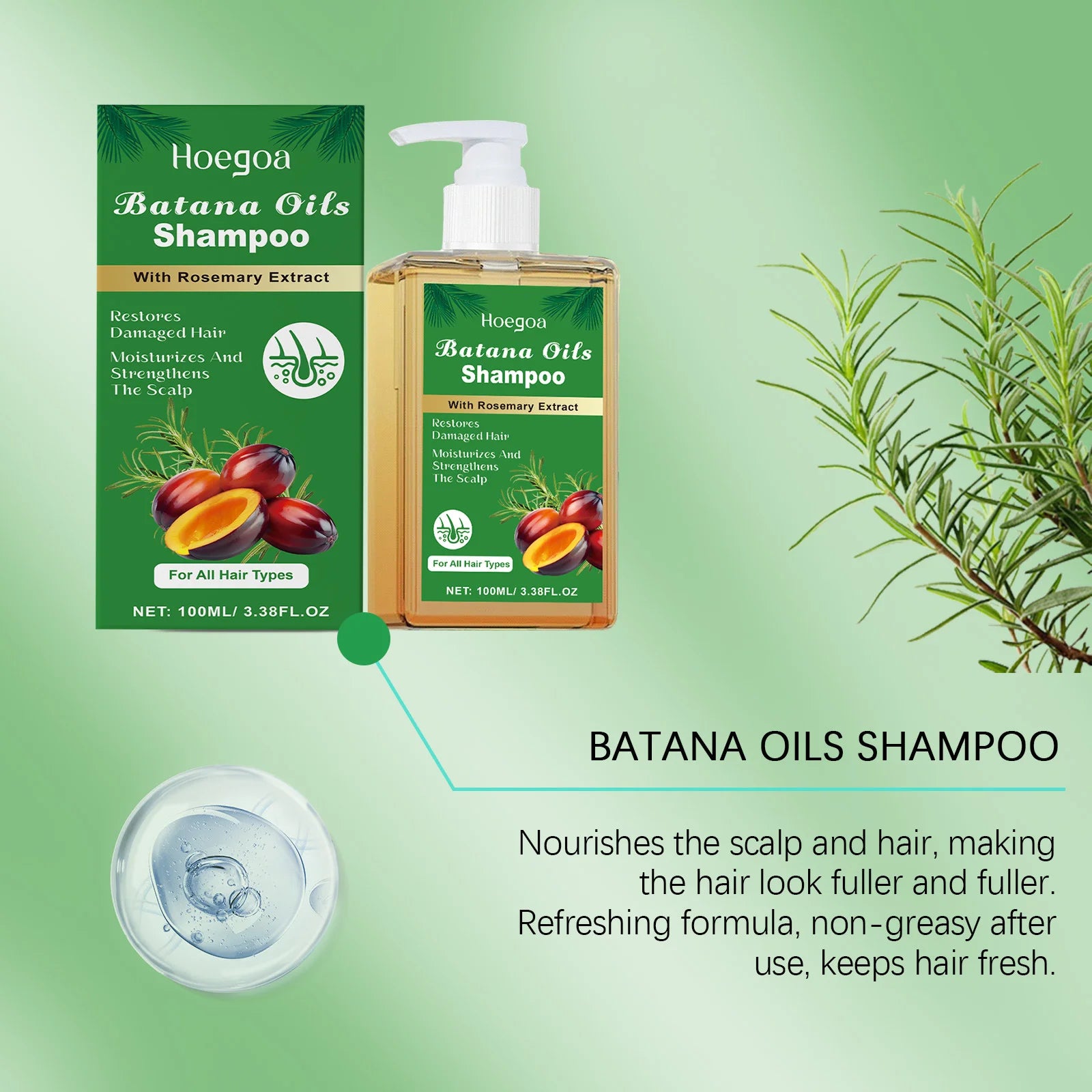 Champú Batana puro para fortalecer el cabello, crema hidratante para restaurar el cabello dañado y frágil, antipérdida, mejora la caspa, cuidado del Control del aceite del cuero cabelludo