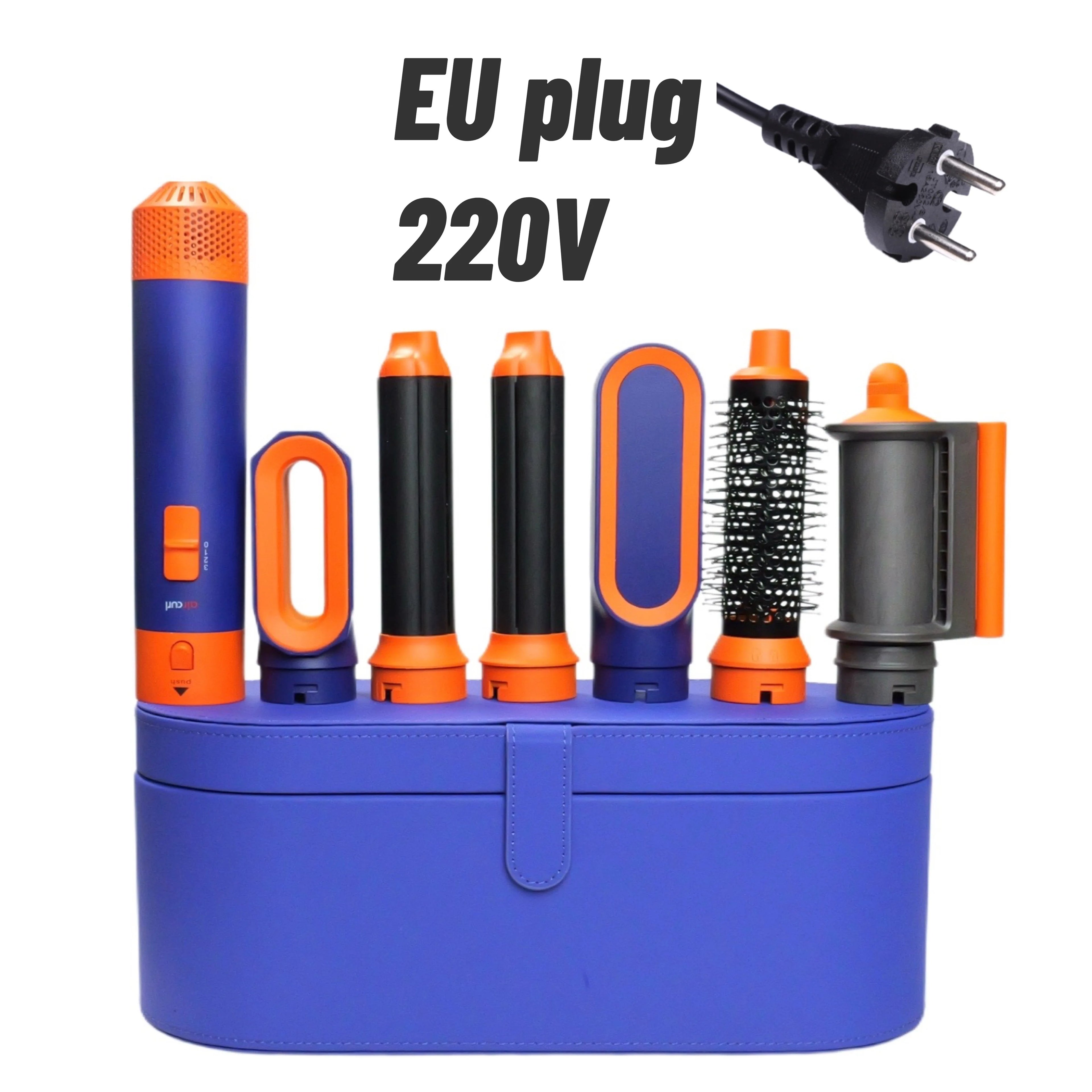 Estilizador de cabello 6 en 1, nuevo secador de pelo liso para cabello, estilizador de cabello 6 en 1 con barril rizado, cepillo de aire caliente, herramienta de estilismo MultiStyler