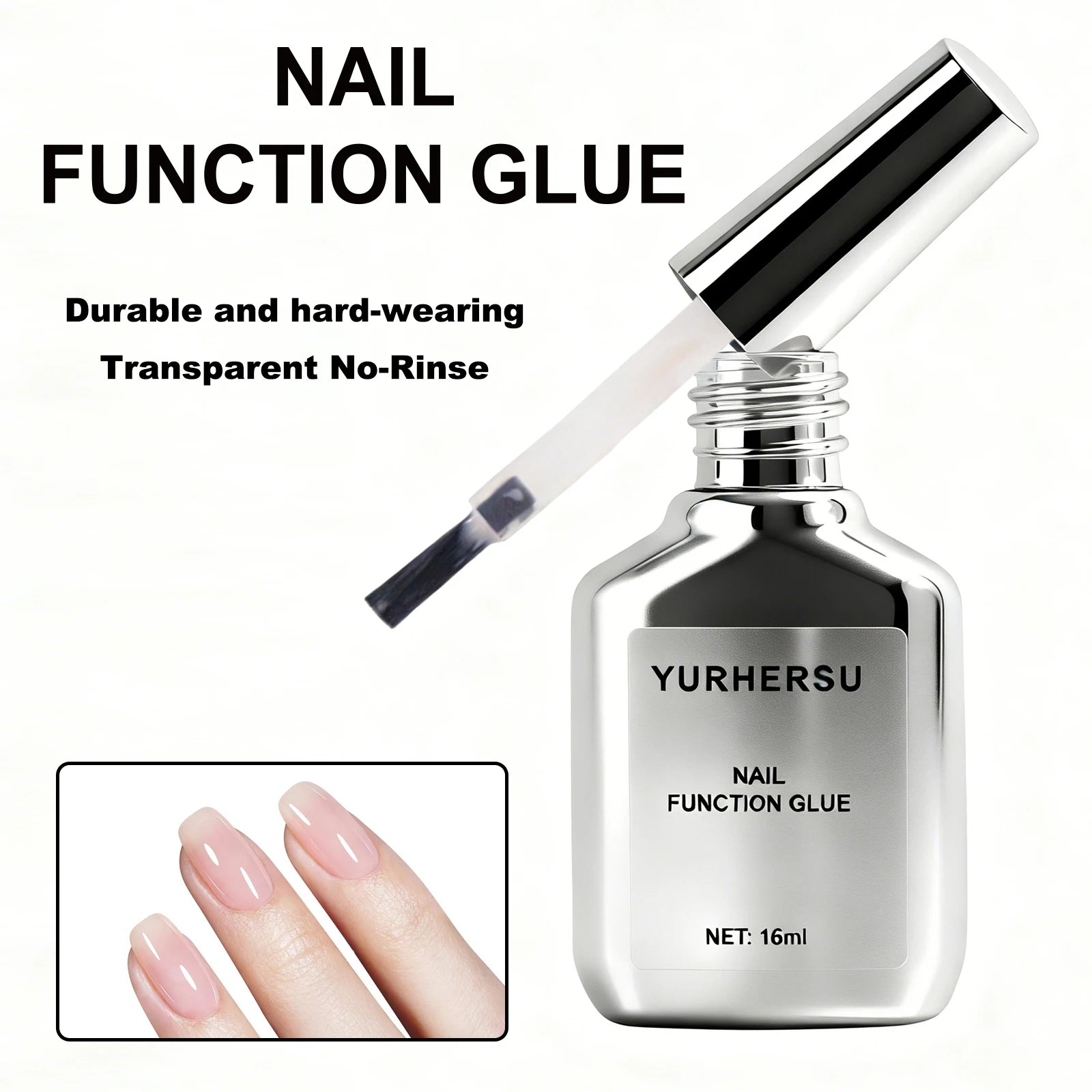 Pegamento para Uñas, Gel UV LED Super Fuerte para Extensión de Uñas Postizas, Adhesivo para Pedrería