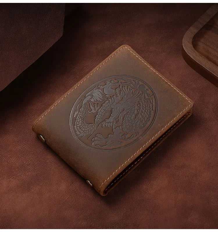 Tarjetero de cuero auténtico para hombre, cartera para documentos de coche, de alta calidad, para licencia de conducir, 8,2x10,5 cm