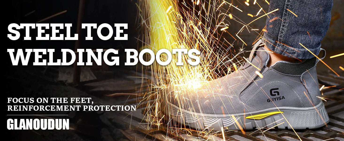 Zapatos de seguridad con punta de acero para hombres y mujeres, zapatos de trabajo antideslizantes, zapatillas de deporte, zapatos de trabajo protectores para exteriores, botas de seguridad para exteriores para hombres