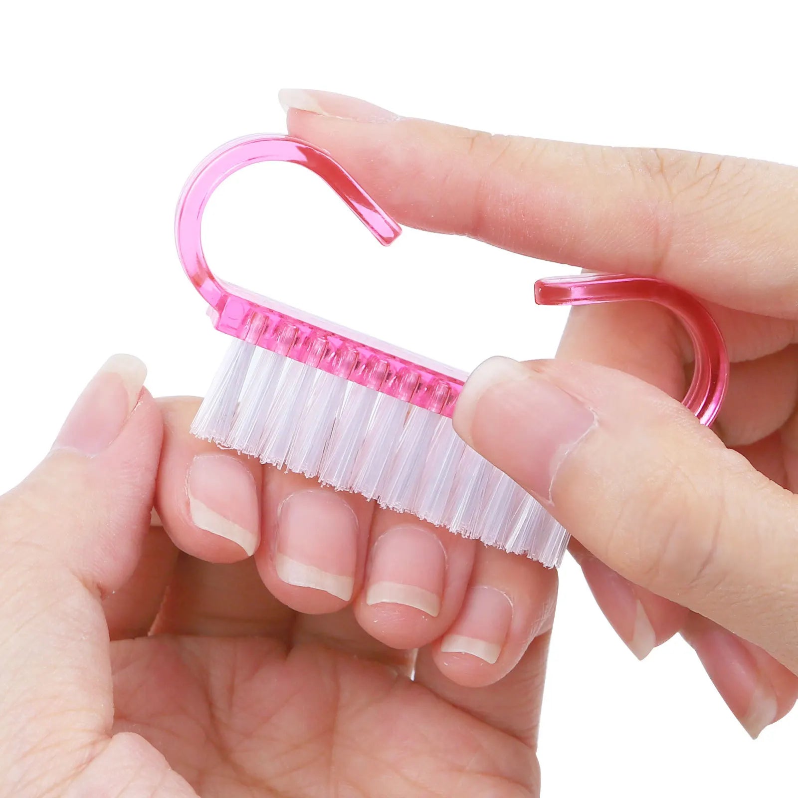 5/100 Uds. Cepillos de limpieza para uñas, herramientas para limpiar las uñas, cepillos limpiadores de polvo de plástico, herramientas para manicura y pedicura