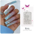 20 piezas de diamantes de imitación de mariposa de aleación para uñas, arte de uñas estereoscópico 3D, accesorios de diseño de manicura DIY de lujo