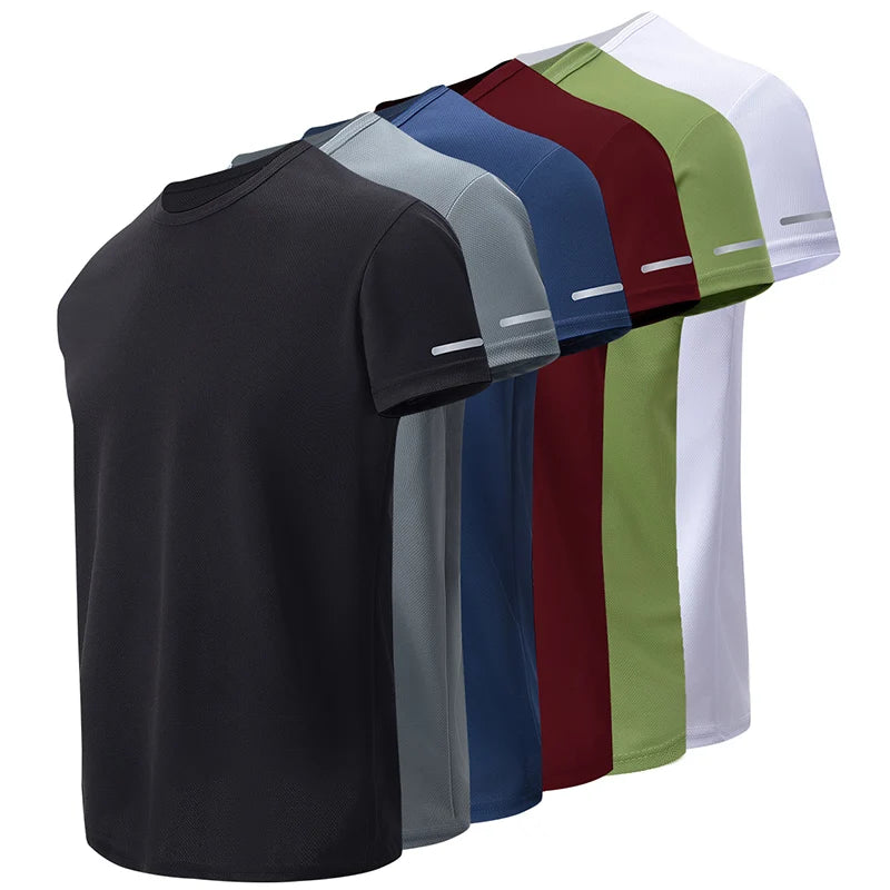 1/4 Uds. Camiseta deportiva de secado rápido de verano para hombre, camiseta holgada y cómoda de manga corta estampada a la moda para adolescentes, camiseta Joker para correr y Fitness