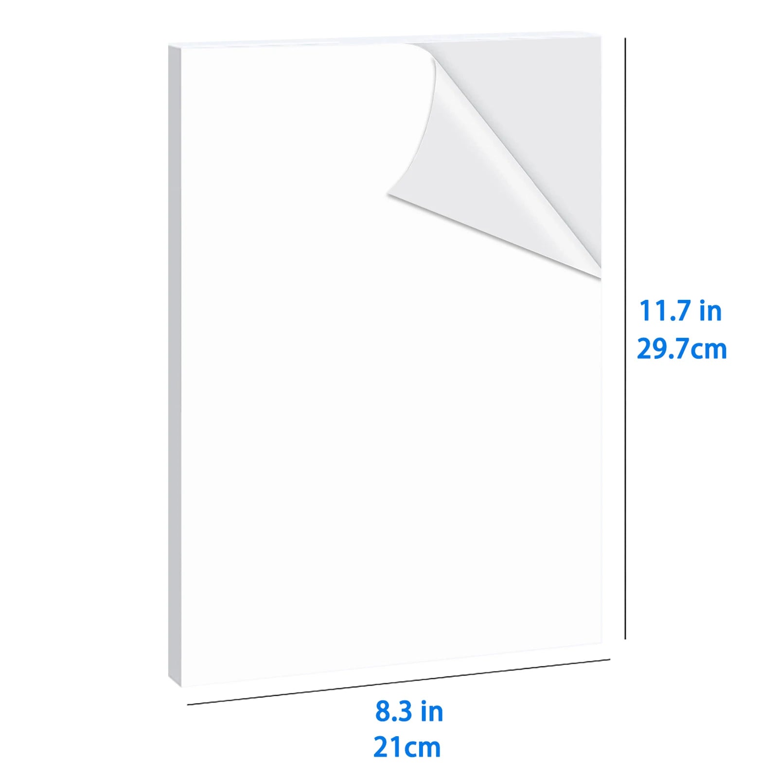 A4 8,3 x 11,7 pulgadas 20 piezas pegatina de vinilo imprimible mate papel de inyección de tinta y impresora láser Compatible con proyectos de bricolaje duraderos
