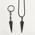 Juego de 2 llaveros y collares de Hollow Knight con colgante de hueso, cadena de cuerda negra, para hombres y mujeres, coleccionable para fans del juego