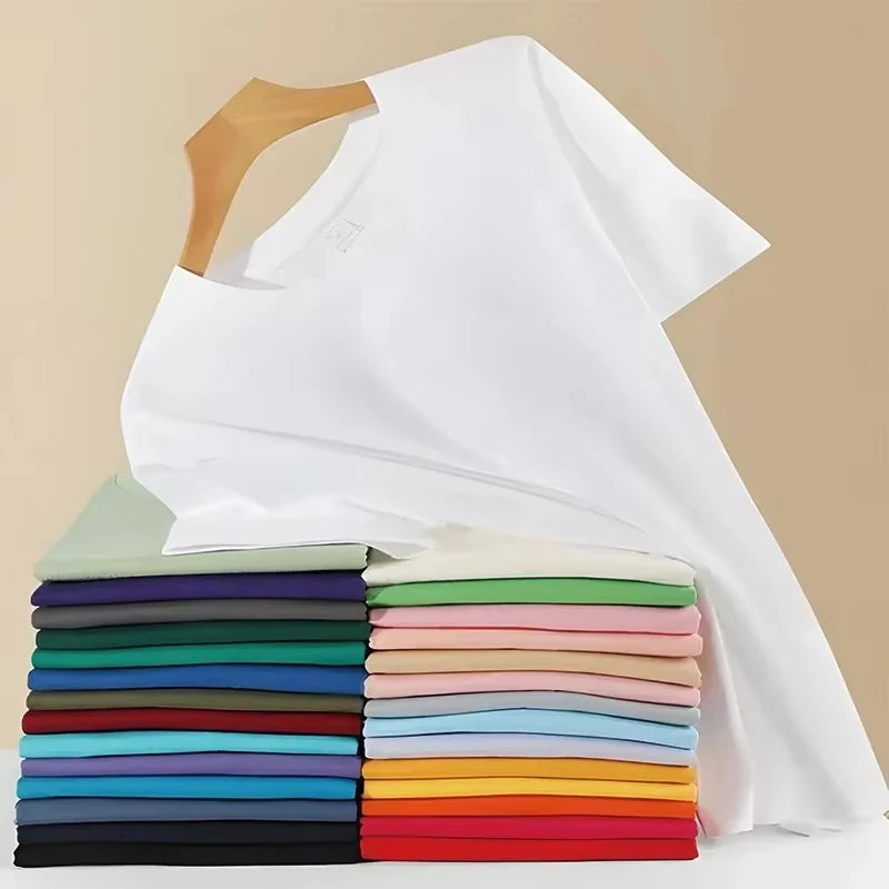 Camiseta de Marca de Lujo, Lavable a Máquina, Informal, Elegante, con Estampado Gráfico de CHANNEL, Cuello Redondo, Manga Corta, Ropa de Mujer