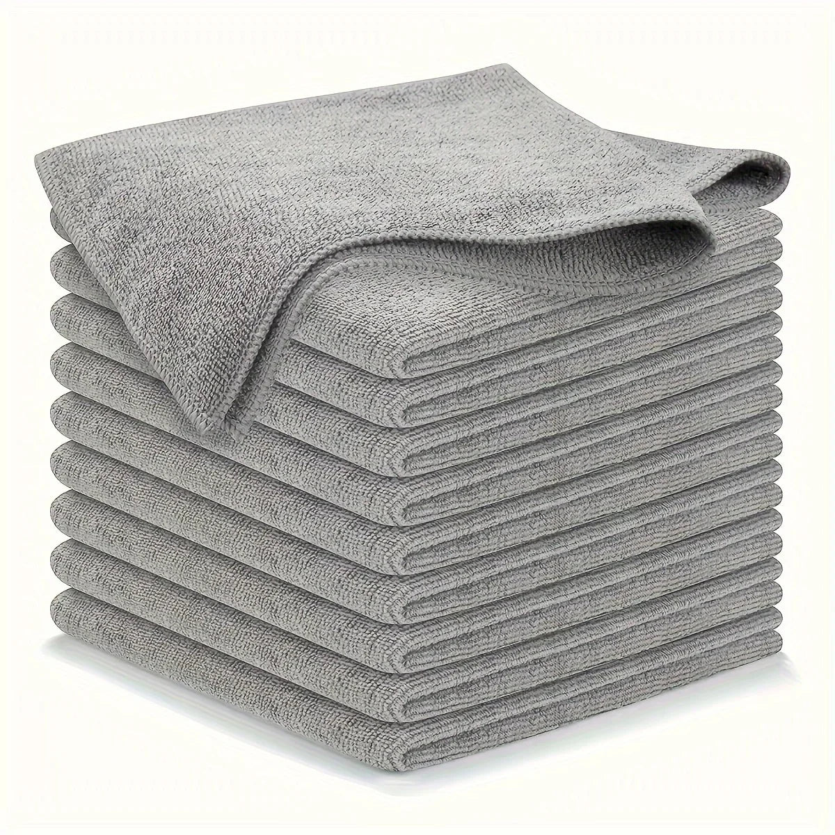 Toalla de cocina de 5/10/20 piezas, juego de paño de limpieza gris claro de fibra ultrafina, paño absorbente, suave y quitamanchas