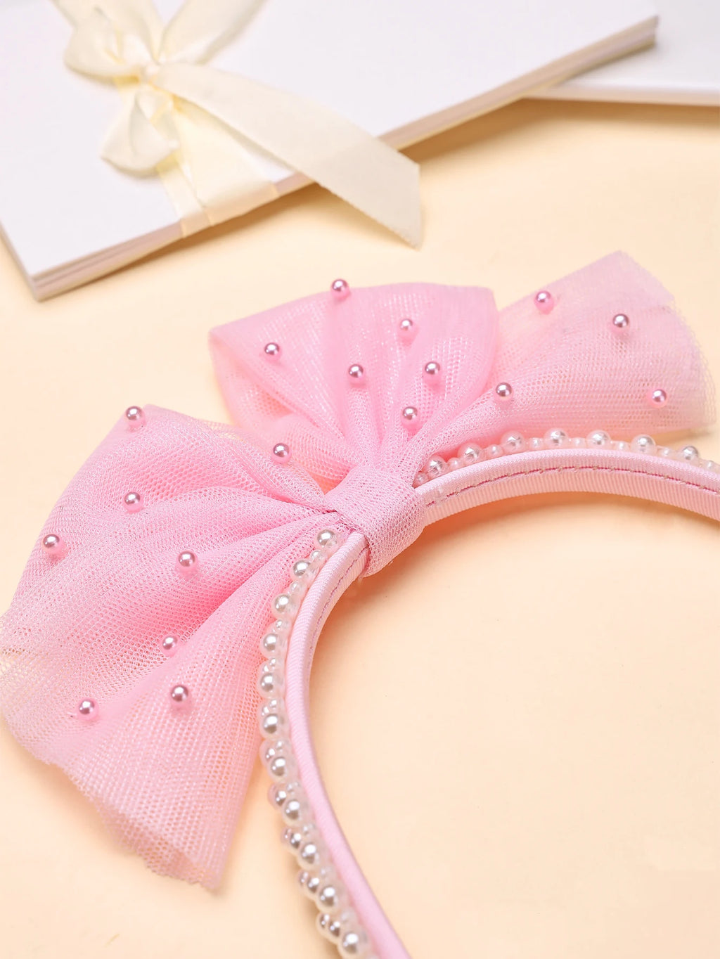 Diademas de perlas para niñas, diademas de encaje sólido, diademas con lazo, diademas para el pelo, accesorios para el cabello para Festival para niños, regalos, nuevo