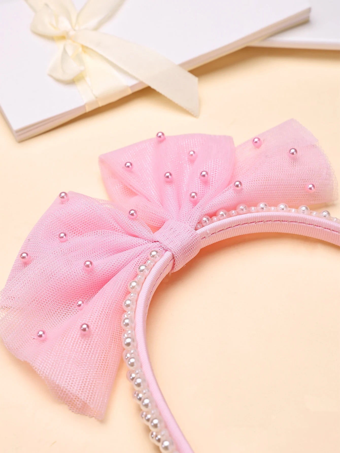 Diademas de perlas para niñas, diademas de encaje sólido, diademas con lazo, diademas para el pelo, accesorios para el cabello para Festival para niños, regalos, nuevo