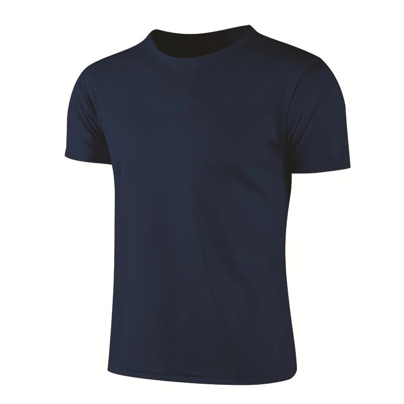 Camiseta deportiva de manga corta de secado rápido para hombre y mujer, camisetas de gimnasio, camiseta de Fitness, camiseta para correr, ropa deportiva transpirable para adolescentes