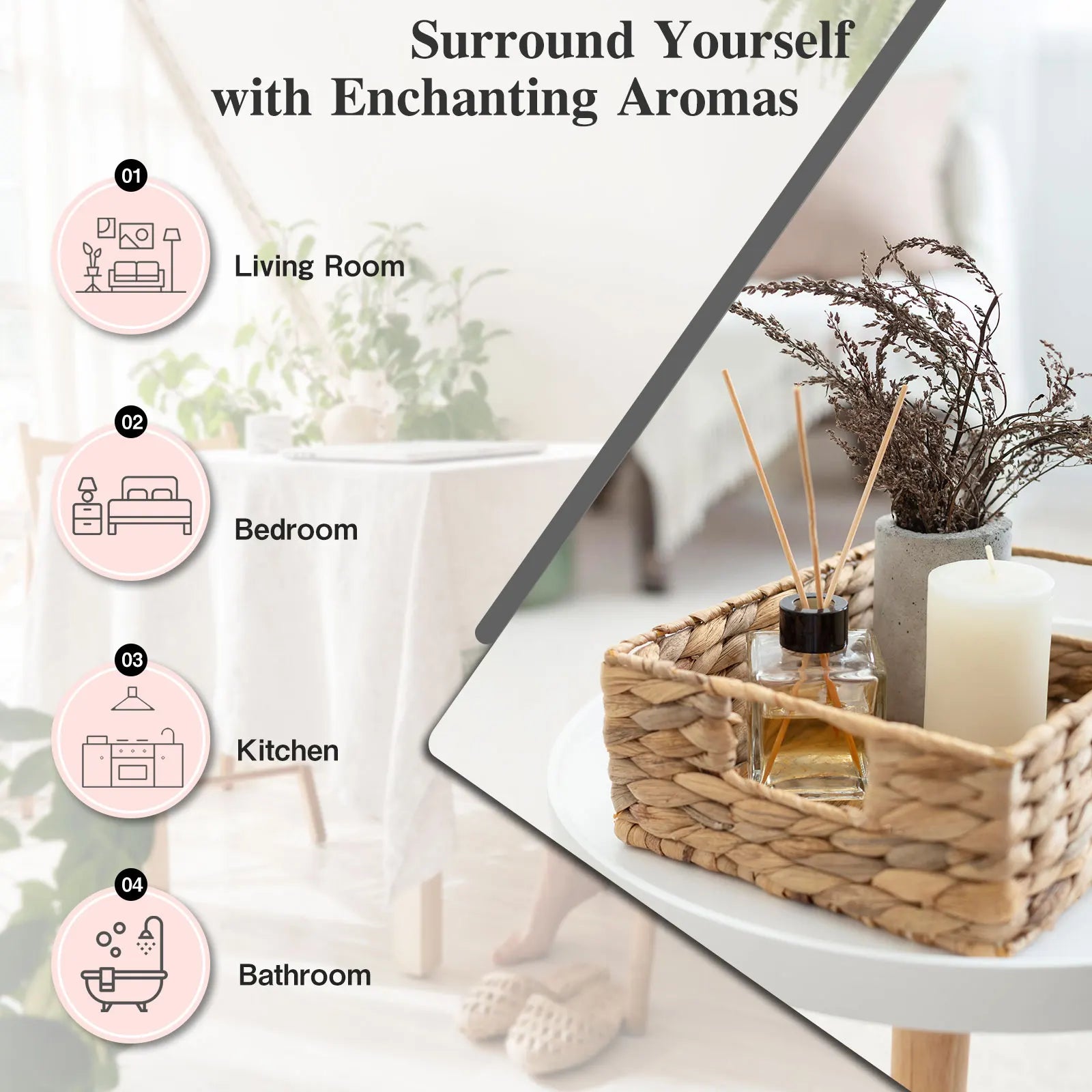 Aceites Esenciales de Lavanda de 10 ml, Puros y Naturales para Difusor, Humidificador, Aromaterapia, Aceite Aromático de Jazmín y Vainilla, para Velas y Jabones DIY