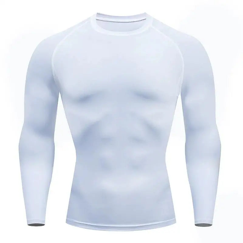 Camiseta de compresión para correr para hombre, camiseta de manga larga para hombre, ropa de gimnasio, ropa deportiva de secado rápido, camiseta de Fitness, camiseta de entrenamiento muscular