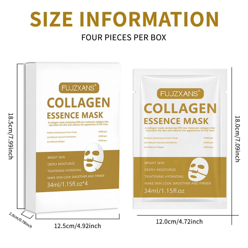 Mascarilla facial de colágeno para arrugas durante la noche, para el cuidado de la piel antienvejecimiento, hace que la apariencia de la piel, mascarilla hidratante más suave y más firme para mujeres