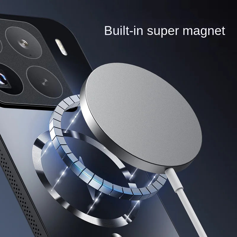 Nueva cubierta completa mate de adsorción de disipación de calor magnética para Xiaomi 15 14 13 Pro Mi 15Pro Magsafe funda trasera a prueba de golpes