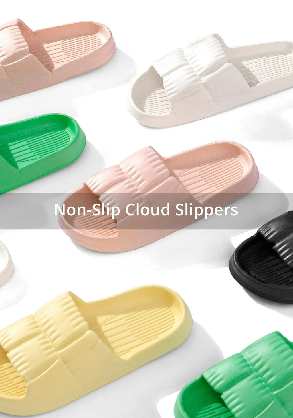 Zapatillas de nube de suela blanda para mujer, sandalias de playa para interiores y exteriores con plataforma gruesa, chanclas antideslizantes de EVA de verano