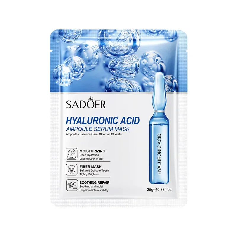 10 Uds SAODER máscaras faciales de ácido hialurónico cuidado de la piel reafirmante mascarilla Facial hidratante productos para el cuidado de la piel Facial