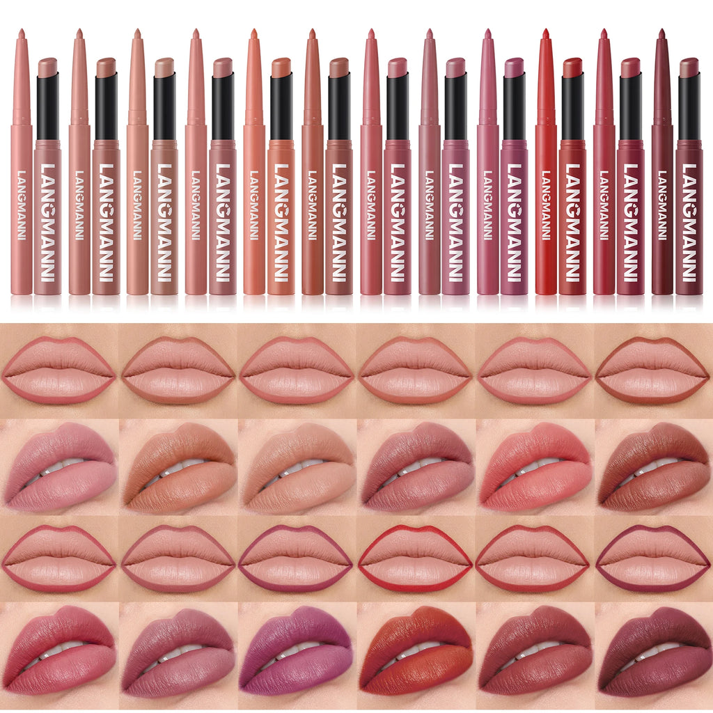 Delineador de labios impermeable integrado + juego de lápiz labial, sin manchas, sin desvanecimiento, sin taza, duradero, fácil de crear un maquillaje perfecto.