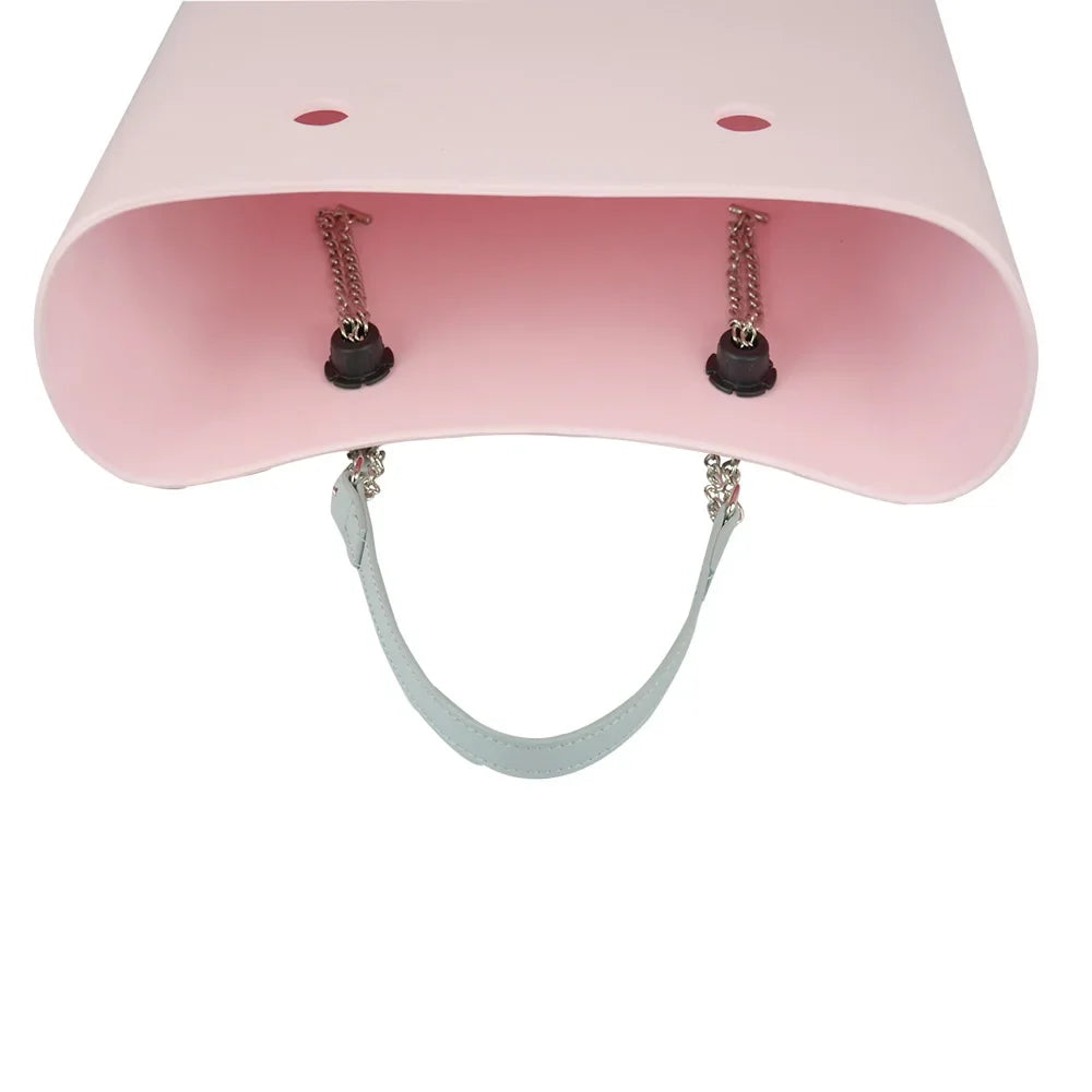 Nuevo 1 par Obag plata larga OT doble cadena con tornillo chapado en Metal para OBag mango O bolso de mujer bolso de hombro