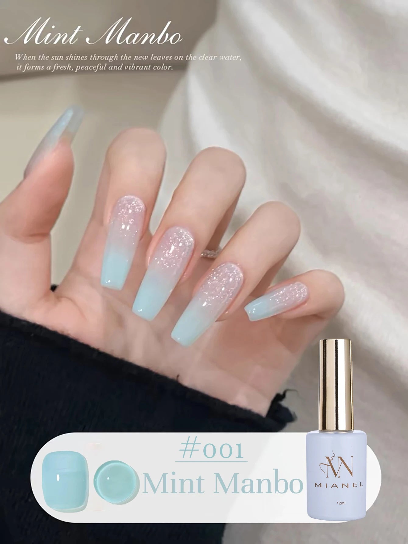 Esmalte de Uñas en Gel MIANEL Colorful Rock Slice, Amarillo Lechoso-Blanco Brillante, Crema Blanca, Efecto Leche Huhu Dopamina, 12ml, 1-6 Unidades