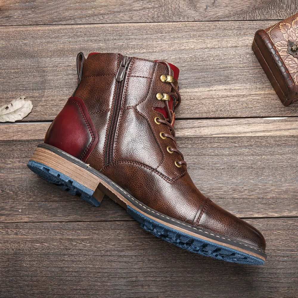 Talla 7-13 Botines para hombre Botas de cuero para hombre Bota de marca para hombre # AL605