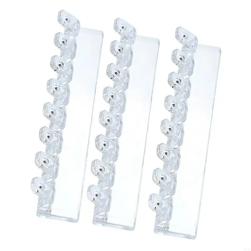 Organizadores de collares transparentes, colgantes, soporte de plástico para pendientes y collares, organizadores de pared para pulseras, anillos y pendientes H8WF