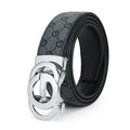 Cinturón de hombre de cuero genuino y piel de vaca, cinturón de marca de lujo informal a la moda, cinturón de diseño versátil para hombre