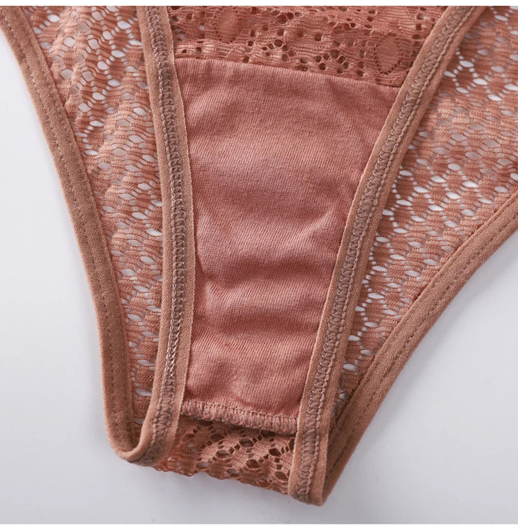 Meet'r-bragas sexis de encaje de cintura baja para mujer, ropa interior transparente de alta elasticidad, Tanga, lencería, Tanga, ropa interior caliente