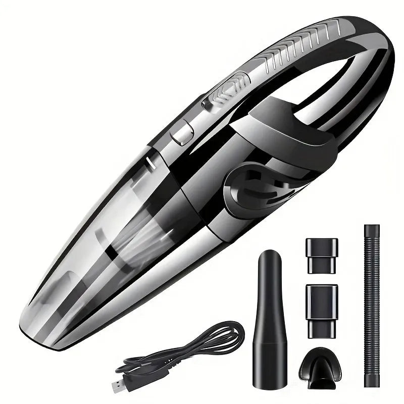 Aspirador inalámbrico portátil, multifunción para coche y hogar de doble uso, batería recargable y duradera, fuerte succión