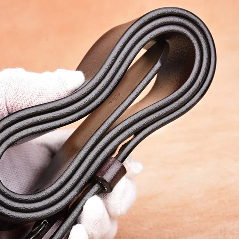 Cinturones masculinos de cuero genuino de alta calidad con hebilla grande y larga, cintura para hombre 110 120 130 140 150 160 170cm, cinturones de talla grande para hombre