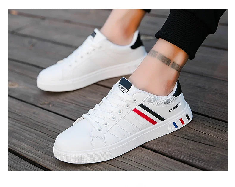 Zapatillas Casuales para Hombre 2026, Nuevas Zapatillas Blancas con Cordones a la Moda, Zapatos Deportivos Cómodos para Estudiantes, Tallas Grandes, Zapatillas Vulcanizadas