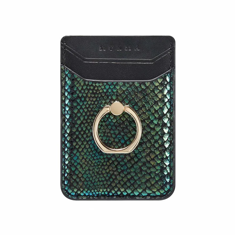 Tarjetero de cuero adhesivo 3M adhesivos tarjeta de identificación de crédito teléfono móvil bolsillo trasero funda tipo billetera pegatina soporte para teléfono Suporte Celular