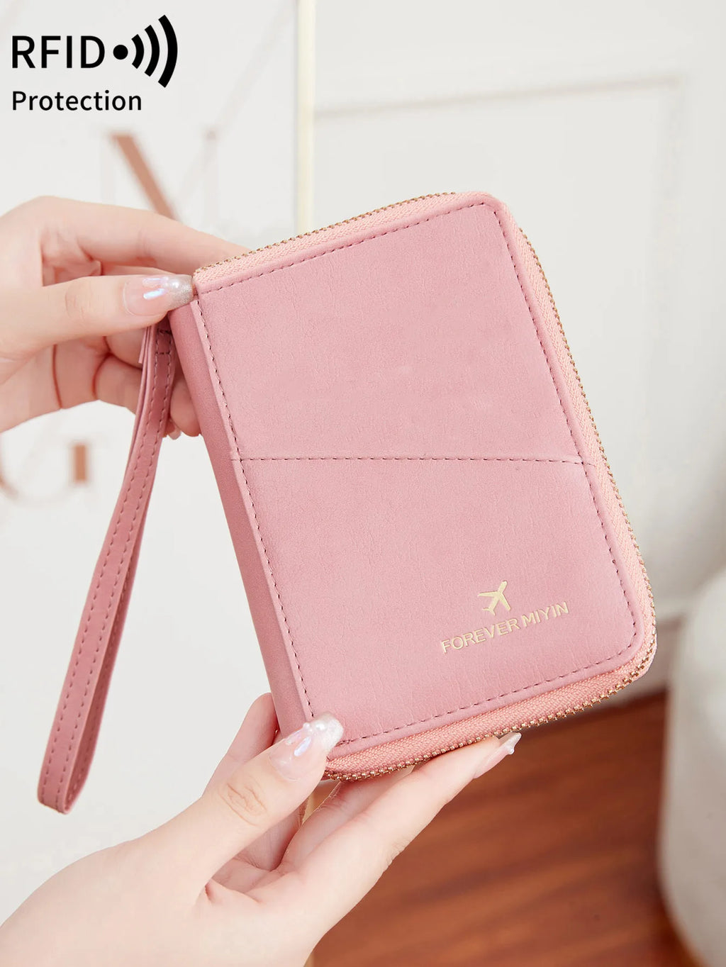 Nueva bolsa de pasaporte retro para hombres y mujeres, funda de pasaporte de moda RFID, accesorios de viaje con clip para pasaporte de cuero multifuncional