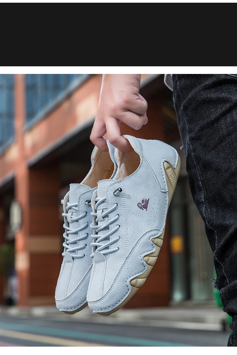 Zapatos de hombre para las cuatro estaciones, nuevos zapatos informales de talla grande, zapatos transpirables de suela suave a la moda para exteriores, zapatos deportivos para caminar para hombre