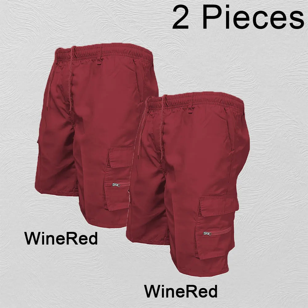 Pantalones cortos Cargo a la moda para hombre, pantalones tácticos para hombre, pantalones deportivos informales con bolsillos grandes, pantalones con paneles Cargo de talla grande para hombre