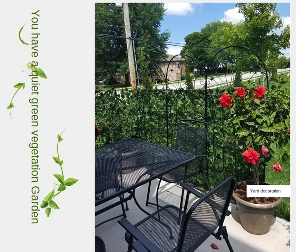 Paneles de valla de hojas verdes con seto de hiedra Artificial, pantalla de valla de privacidad falsa para decoración de hogar, jardín y balcón al aire libre