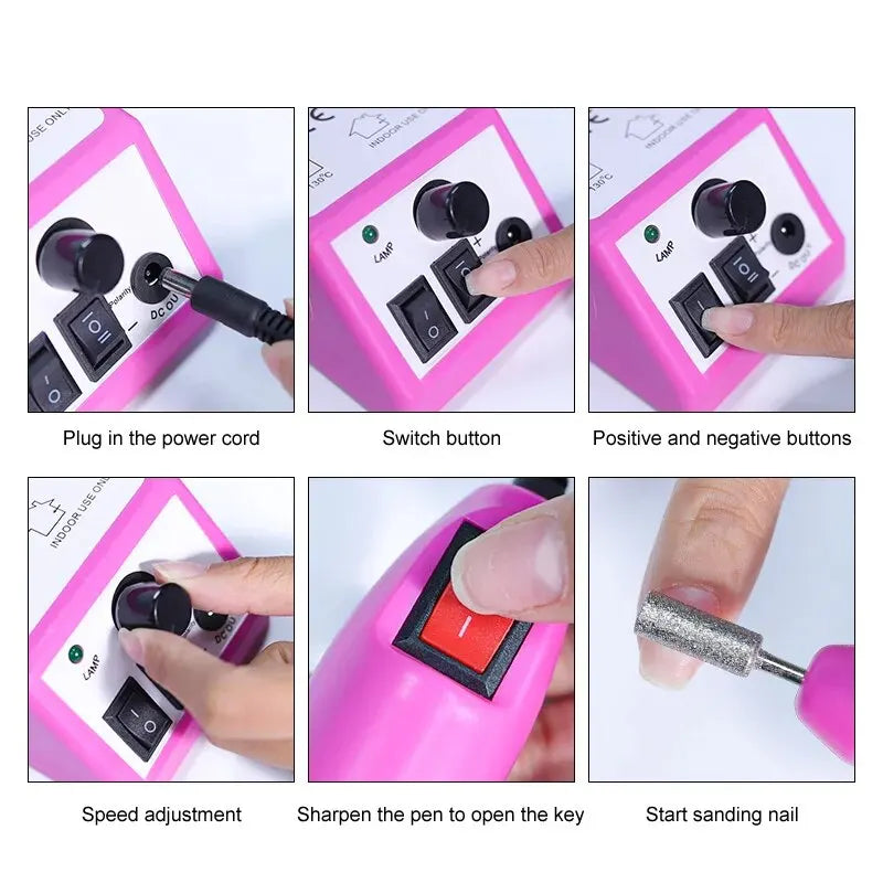 20000rpm, máquina de taladro de uñas profesional, lima de uñas eléctrica para manicura, uñas y manicura