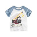 OLEKID-ropa de verano para niños, camisetas con estampado de dibujos animados para niños de 2 a 8 años, camisetas de manga corta para niños pequeños, 2025