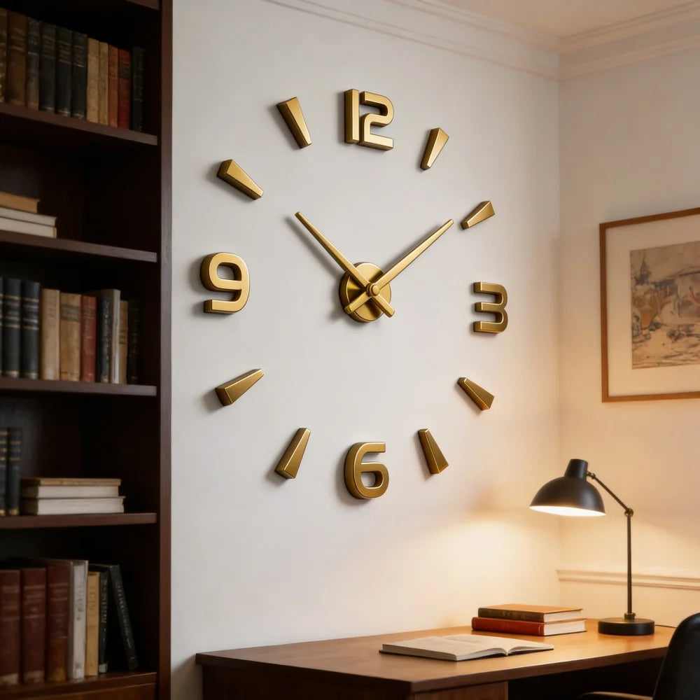 Reloj de pared grande 3D, relojes de pared clásicos luminosos, reloj Digital DIY, relojes de pared, pegatinas, reloj silencioso para el hogar, mesa de salón