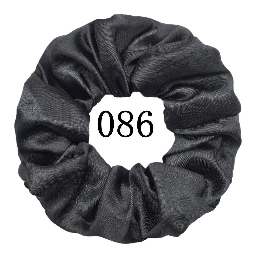 6 unids/lote, bandas para el pelo, lazos, cuerdas, soporte para cola de caballo para mujeres o niñas, accesorios, tocados de satén, Color sólido 100