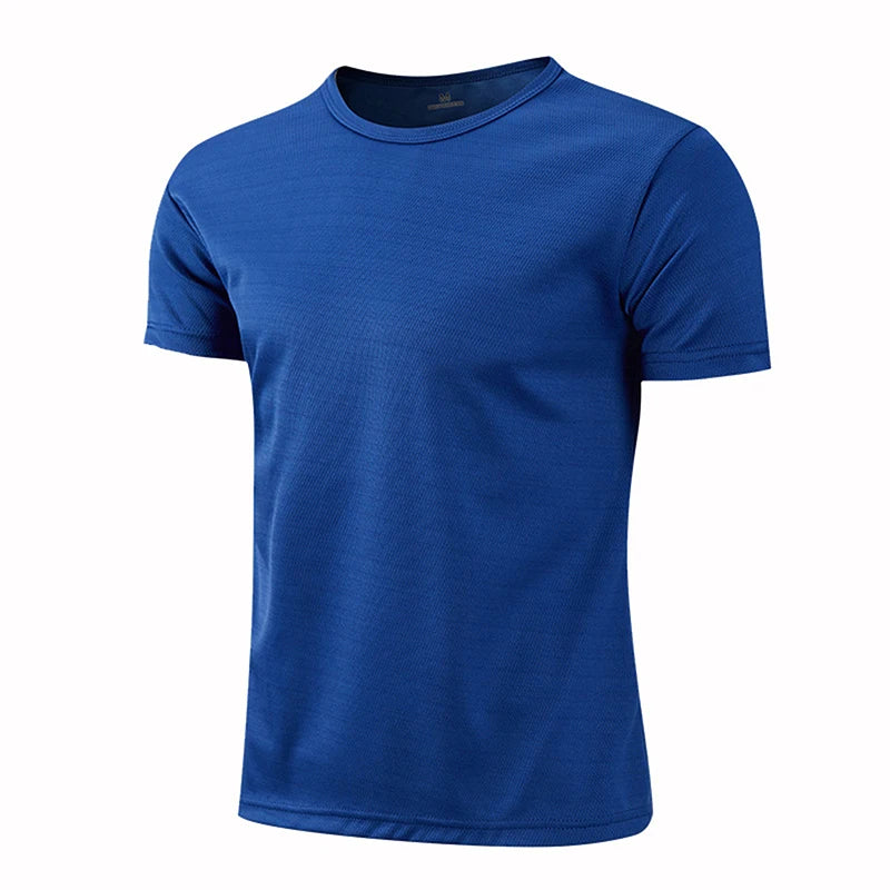Camiseta deportiva de manga corta de secado rápido para hombre y mujer, camisetas de gimnasio, camiseta de Fitness, camiseta para correr, ropa deportiva transpirable para adolescentes