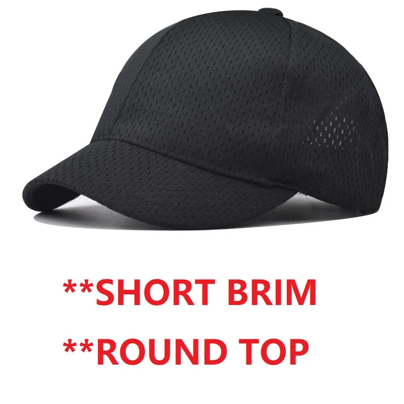 Gorra de béisbol de malla de verano de talla grande de cabeza grande para hombres y mujeres gorra transpirable de camionero ajustable para deportes al aire libre correr
